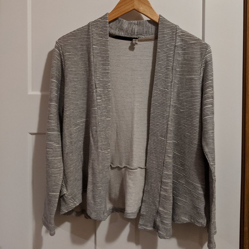 Sweet Grey - Peplum Back Cardigan